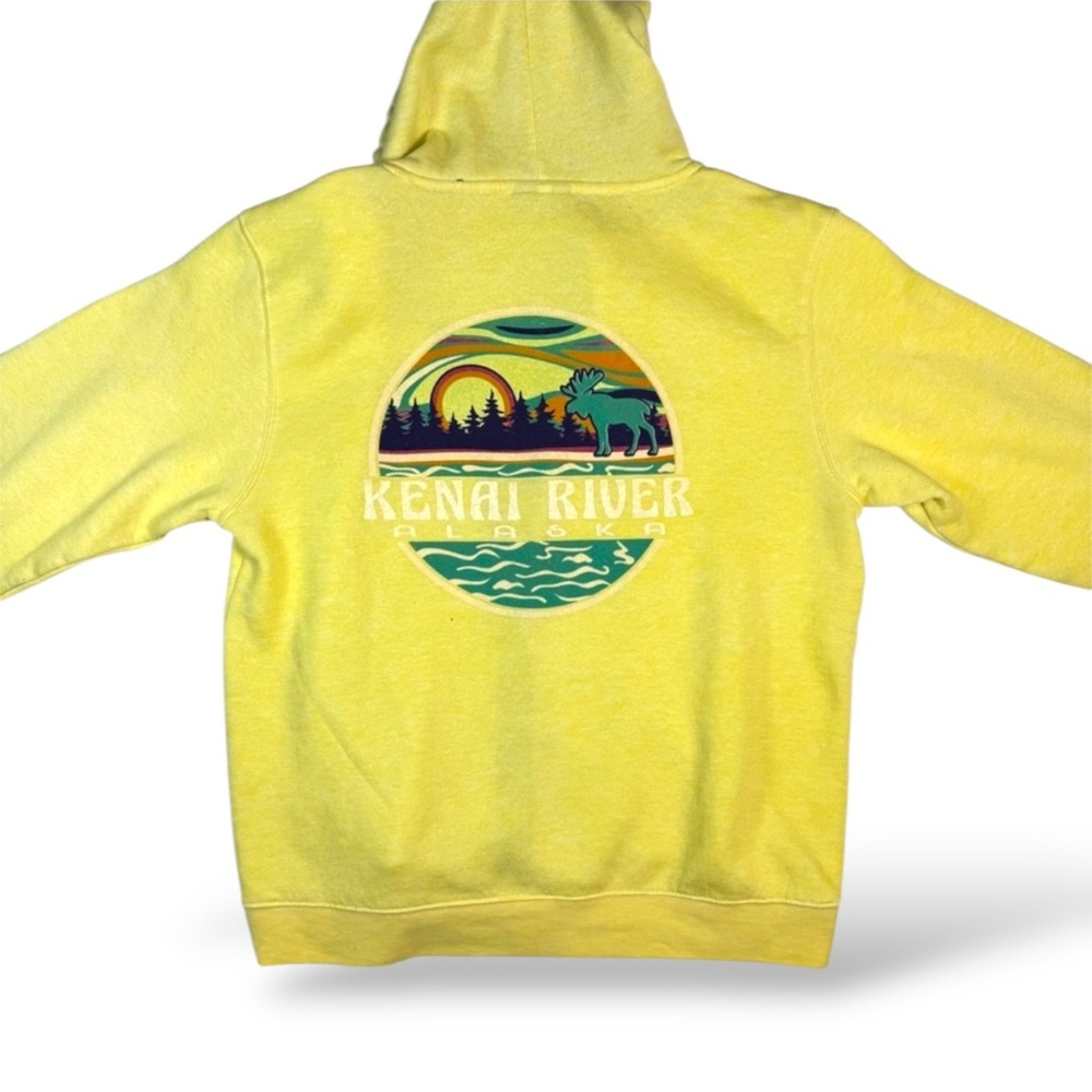 Kenai River Alaska Yellow Zip-Up Hoodie Unisex L Outdoors
A1 - Picture 3 of 8